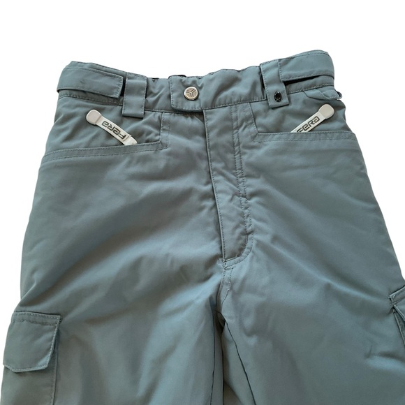 FERA Insulated Ski Snow Pants Youth/Kids 7 Blue Adjustable Waist Cargo Pockets - Picture 2 of 12